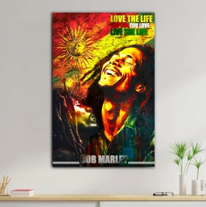 Bob Marley Gemälde, Reggae Deko Star Sänger, Schild Plakette Deko Pop Art - Bild 1 von 3