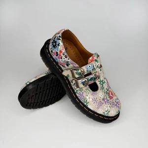 Dr. Martens Floral Mash Up Mary Jane Grueso Pergamino LA004 Para Mujer EE. UU. 5 - Imagen 1 de 7