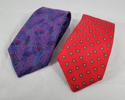 Corbata de Colección Yves Saint Laurent Prendas para el Cuello Hombres Rojo Seda Flor Diseñador YSL Foto 1 de 4