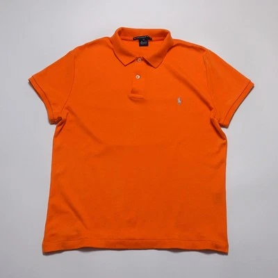 Ralph Lauren Womens Orange Short Sleeve Jersey Cotton Slim Polo Shirt Size XL - Image 1 of 4