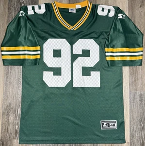 Green Bay Packers Reggie White #92 Starter Jersey Men’s Large NFL Football Green - Picture 1 of 9