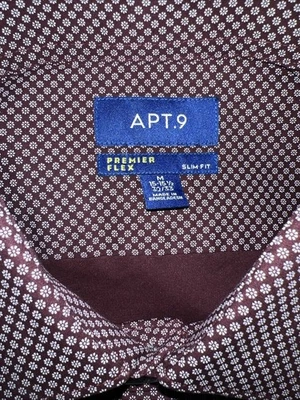 Apt.9 Men's Premier Flex Stretch Fabric Collar Dress Shirt Slim Fit M Purple NWT - Image 1 of 4