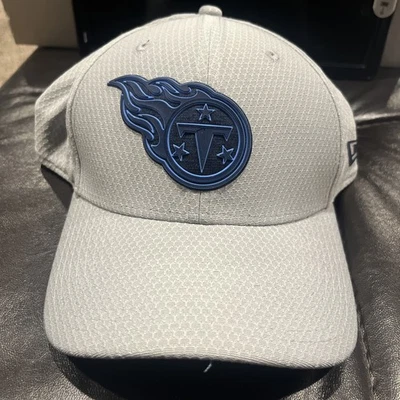 Authentic New Era 39THIRTY Fitted Stretch Cap- Tennnessee Titans - Gray M-L - Image 1 of 4
