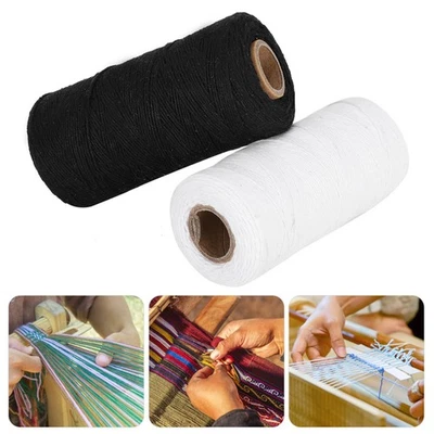 Hot White And Black Warp Thread Cotton Warp Yarn For Weaving Loom 8/4 Sewing - Image 1 of 4
