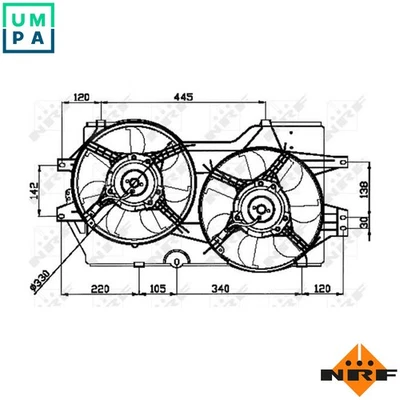 FAN ENGINE COOLING 47031 FOR ENC 2.5L C00 2.0L B00/EDZ 2.4L 4cyl L00/EGH 3.8L - Image 1 of 4