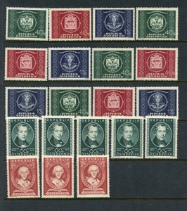 Austria #565-7 (2) MNH, (1) MH, #574 x (3) MNH, (2) MH, 575 (2) MNH, (1) MH, - Imagen 1 de 1