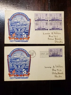 #923 3c 1st Steamship to Cross the Atlantic, Staehle Cachet - Image 1 of 2