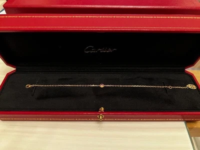 Pulsera Cartier d'Amour Oro Rosa con Zafiros Rosados Usada Foto 1 de 4