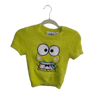 Hello Kitty And Friends Crop Top Fuzzy Lime Green Small Forever 21 - Picture 1 of 5