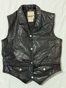 Chaleco De Colección Gandalf Motociclista Cuero East West Disco Hippie Años 60 70 Moto Snap Front S - Imagen 1 de 18