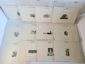 BEP Bureau of Engraving Printing Intaglio Vingettes Print Set of 12 Year 2000 - Picture 1 of 9