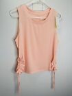 New All In Motion Women?s  XXL Peach Side Ruched Muscle Cut Semi Fit Tank top