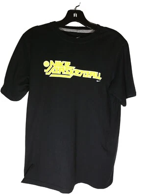 Pre-owned Nike Boy's Nike Basketball t-shirt Size XL/Black and neon yellow - Image 1 of 4