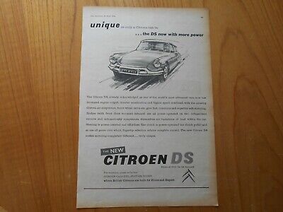 Vintage Citroen DS Advert -- Original -- From 1961 • 5.82€