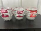 New 12-pack lot Pyrex Custard Cups 6 oz Clear Corning Glass Sealed