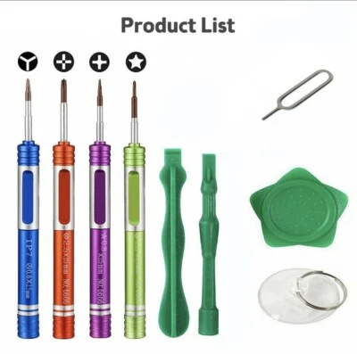 Juego de herramientas de palanca de apertura de reparación de destornilladores para teléfono celular iPhone X XR XS 8 7 11 12 Foto 1 de 4