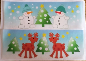 4 Stück Transparentpapier Teelicht Tischlicht Weihnachten Schneemann Elch - NEU - Bild 1 von 1