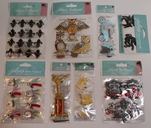 Jolee's Boutique Men's Metal Beer Owl Bike Masculine Trophy Lot Scrapbook/Card - Picture 1 of 5