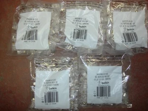 NEW BELKIN COMPONENTS R6G088-R-100 RJ45 PLUG FOR ROUND CABLE 5pkgs of 100  - Picture 1 of 2