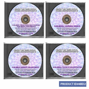 4 BRAINWAVE CD- MENTAL PERFORMANCE ENHANCING COGNITIVE DEVELOPMENT ENHANCEMENT - Picture 1 of 1