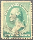 Scott #: 213 - George Washington 2 ¢ 1887 ABNC gebrauchte Einzelmarke - Posten G16