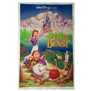 CLASSIC DISNEY BEAUTY & THE BEAST (1992) RARE 27"X41" US ONE SHEET POSTER - Bild 1 von 7