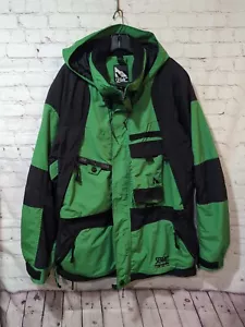 Giacca uomo Serac vintage anni 90 color block escursionismo sentiero M con cappuccio guscio ventilato - Foto 1 di 16