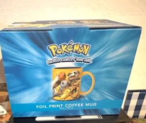 Pokemon XY Series Lg Pokemon Group Foil Print Coffee Mug Holds 20 Oz. New in Box - Picture 1 of 6