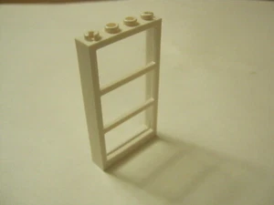 Lego (1) White 1x4x6 Window Frame, 3 Pane, With Panes, 57894  (028-245) - Picture 1 of 2