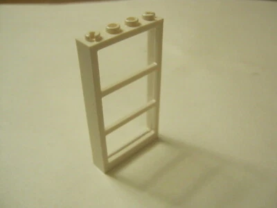 Lego (1) White 1x4x6 Window Frame, 3 Pane, With Panes, 57894  (028-245) - Image 1 of 2