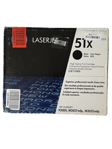 NEW Genuine HP 51X Q7551X High Capacity Black Toner LaserJet P3005 M3027 mfp - Picture 1 of 12