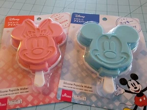 Disney Brand: Mickey & Minnie Mouse Popsicle Maker Set - New With Free Shipping - Picture 1 of 11