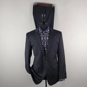 Hugo Boss Suit Mens 40R 30W Gray Wool 2pc James/Sharp6 Business Casual Office - Picture 1 of 24