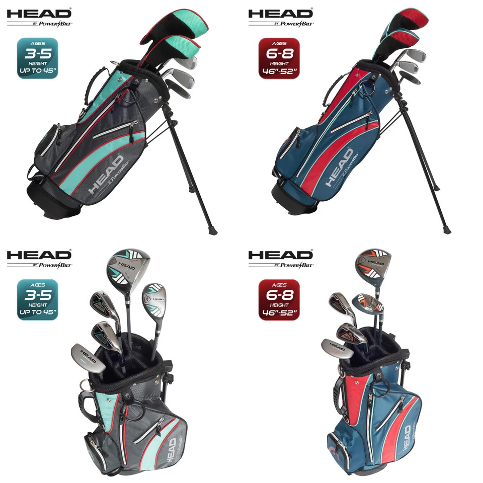 Head Junior Confezione Golf Set Stand Borsa E Mazze Grafite Età 3-5 o 6-8 Anni - Immagine 1 di 1