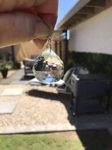10 pezzi trasparente 20 mm fengshui sfera prismatica sfaccettata cristallo prendisole da appendere con clip - Foto 1 di 7