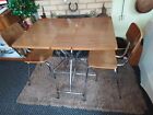 Lovely Melamine  Mid Century  Dropleaf Dining Table And Chairs