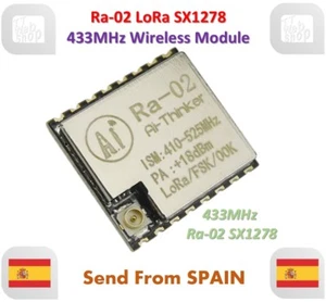 Ra-02 SX1278 433MHz Wireless Serial Port Interface LoRa Spread Ra02 - Imagen 1 de 6