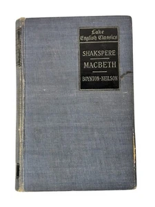 Antique Lake English Classics Shakspere Macbeth By Boynton-Nielson. 1903 - Imagen 1 de 4