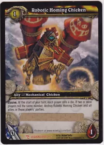World of Warcraft WOW TCG ROBOTIC HOMING CHICKEN Unscratched Loot Card - Picture 1 of 1