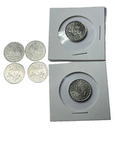 France 6 Coins-1/2 Franc 2 In MS Condition From 1966 To 1978 To Be Collected. - Picture 1 of 7