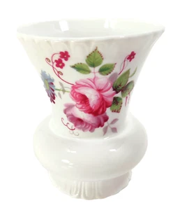 Coalport Mini Shrewsbury Vase Colorful Floral and White, Small *See Pics, Read! - Picture 1 of 8