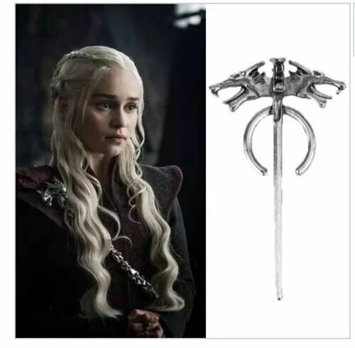 Game of Thrones Daenerys Targaryen Three Headed Dragon Lapel Pin Brooch Cosplay - Image 1 of 4
