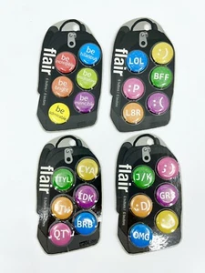 VTG 2009 BUTTON LOT MINT PIN BACK OLD SCHOOL EMOJI EMO NOVELTY POP ART Y2K FLAIR - Picture 1 of 7