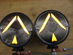 2 Vintage Signal Stare 12 Volt Cowl Turn Signal  lights