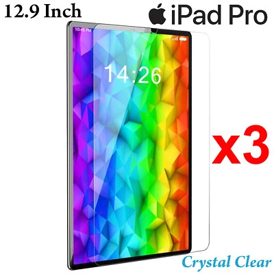 x3 Full Soft Pet Film for Apple iPad Pro 12.9 Inch Screen Protector 5th Gen 2021 - Image 1 of 3