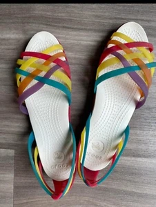 Crocs Huarache Sandals Multi Colour Size Uk 7 W9 - Picture 1 of 3