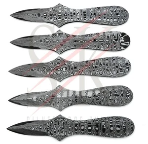 MENGE 5 Damaststahl Austern Shucker Messer leere Klingen maßgeschneidert handgefertigtes Messer - Bild 1 von 4