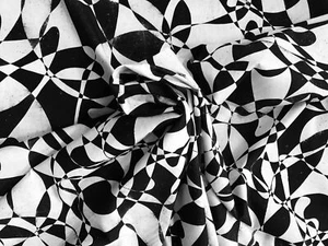 African Fabric, Stretch Cotton Satin- Black, "Shattering Glass Ceiling" Per Yard - Picture 1 of 7