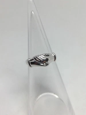 ANELLO ARGENTO FEDE MANI SANTA RITA RODIATO DAS MIS 9 A MIS 30 EXPLOIT