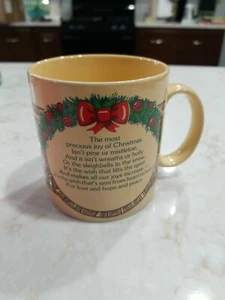 Vintage Russ Berrie Coffee Cup Mug Korea Christmas Kitchen Serving Ceramic - Picture 1 of 4